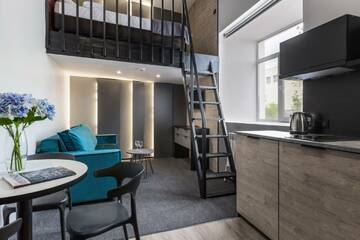 Фото номера Номер студия с 1 двуспальной кроватью Отель Greenfeel Smolensk г. Смоленск 2