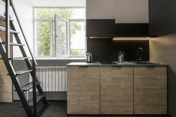 Фото номера Двухуровневая студия с двуспальной кроватью и диваном Отель Greenfeel Smolensk г. Смоленск 4